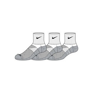 NIKE DRY LIGHTWEIGHT SOCKS X3 COURTES DRI-FIT BLANCHES - 