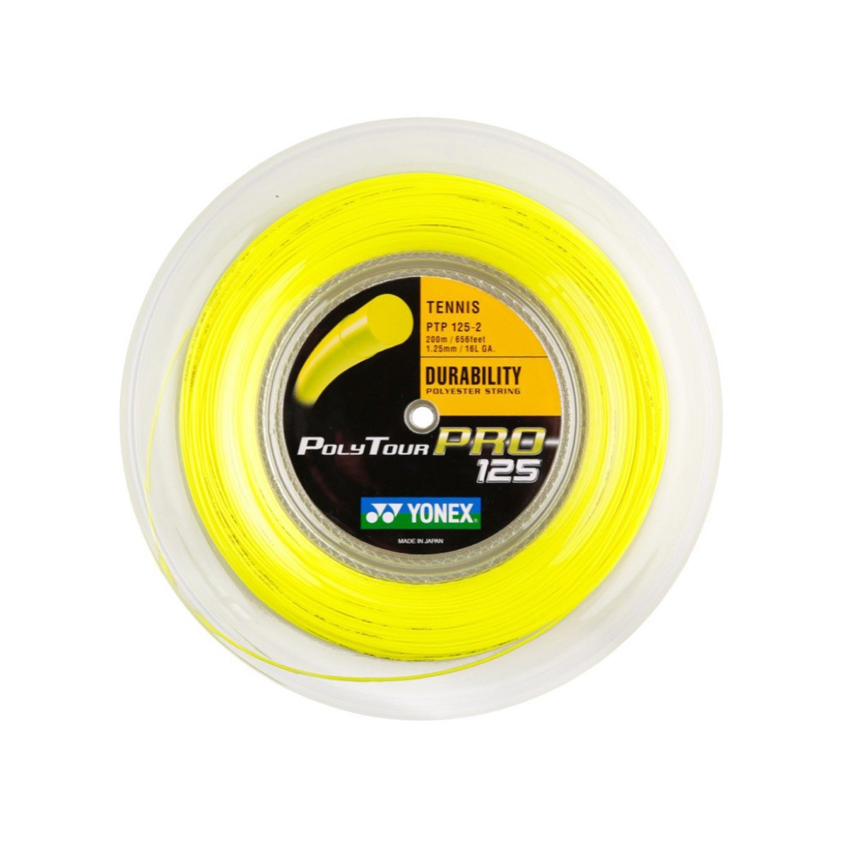 Yonex Rocchetto Polytour Pro 125 200m - nero, giallo